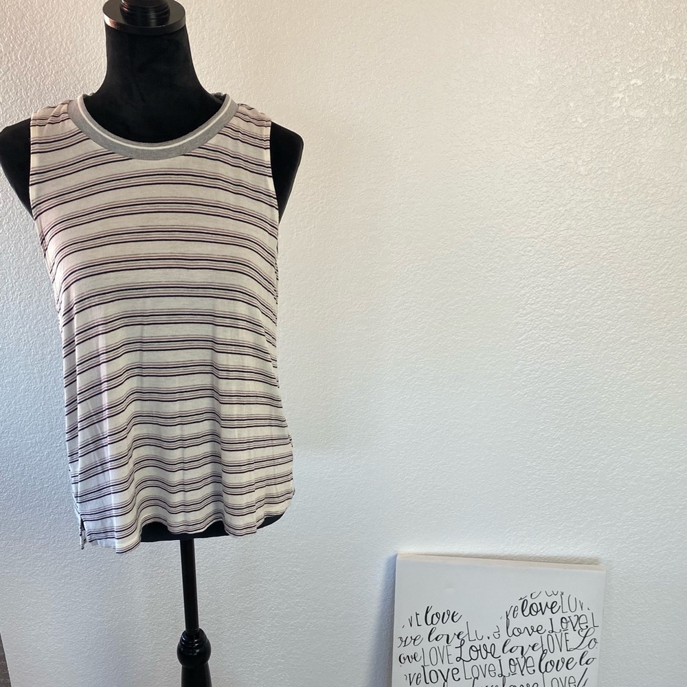 Hippie Rose Striped Tank Top Size Small